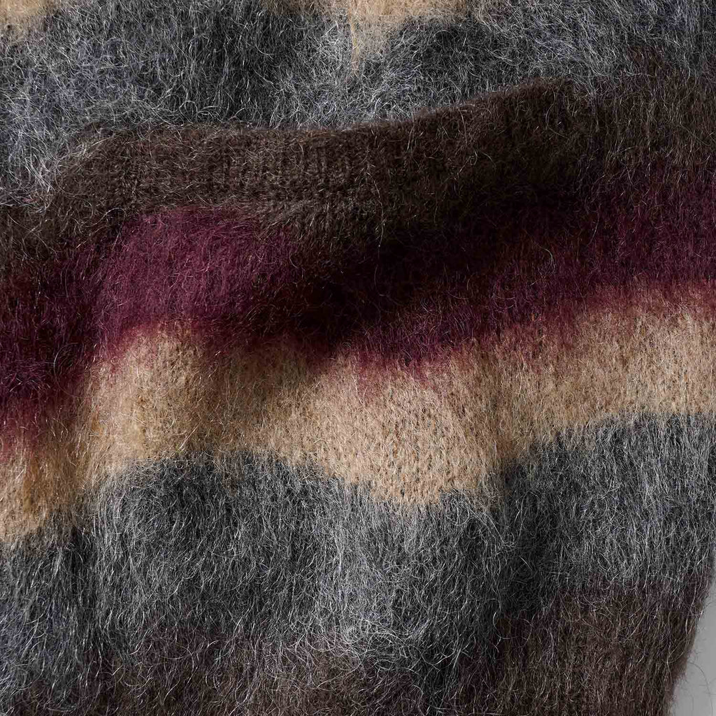 MR.OLIVE ミスターオリーブ モヘア カーディガン "WAVE BORDER MOHAIR / HERITAGE CARDIGAN" M263123