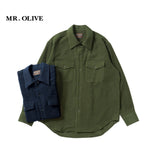 MR.OLIVE ミスターオリーブ 長袖シャツ "AIRY BRUSHED SATIN / CPO SHIRT" M263128
