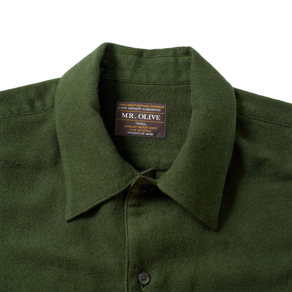 MR.OLIVE ミスターオリーブ 長袖シャツ "AIRY BRUSHED SATIN / CPO SHIRT" M263128