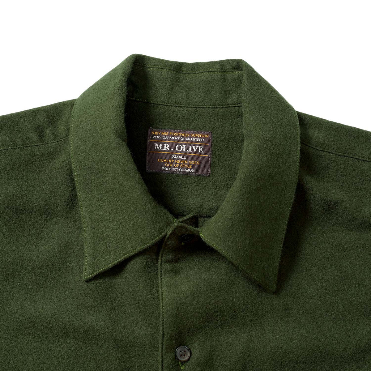 MR.OLIVE ミスターオリーブ 長袖シャツ "AIRY BRUSHED SATIN / CPO SHIRT" M263128