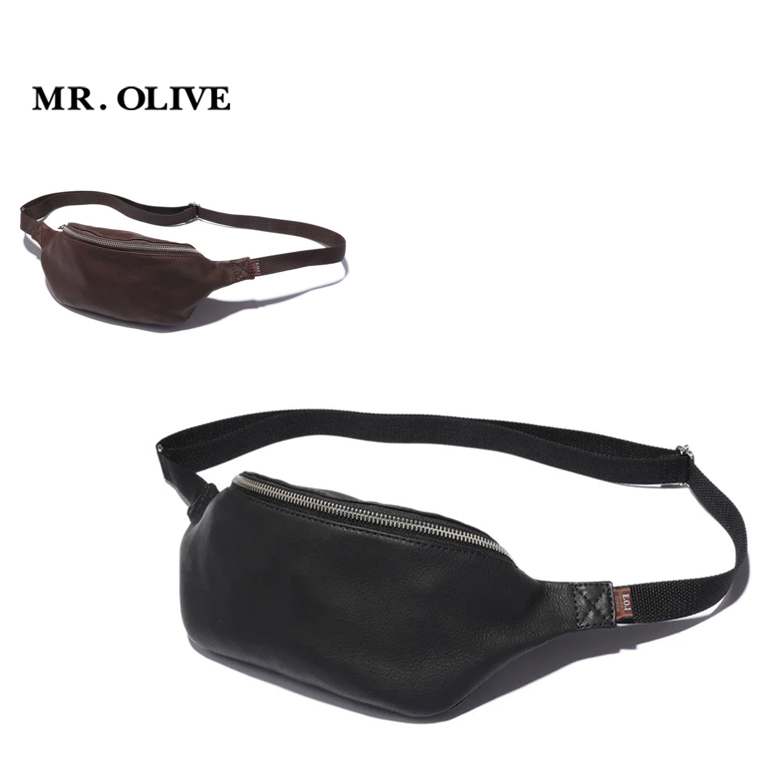 【最終値下げ】新品未使用 オリーブレザーボディバッグ MR.OLIVE ミスターオリーブ ボディバッグ WATER PROOF WASHABLE