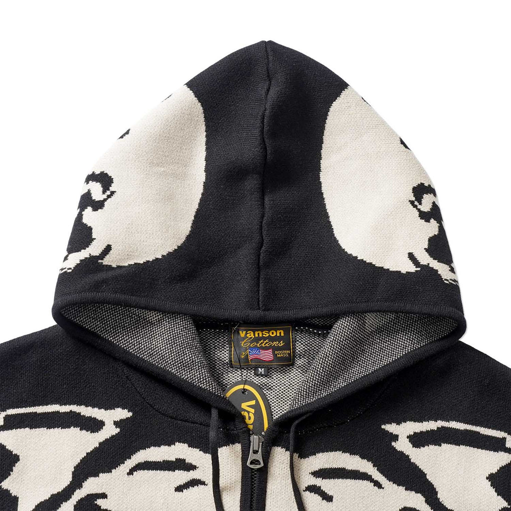 VANSON バンソン ニット パーカー "ジャカード ニット F/Z パーカー" NVKN-2502