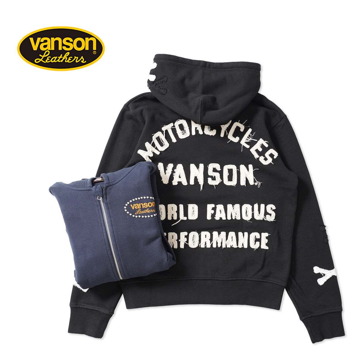 VANSON バンソン パーカー "裏毛フルジップパーカー" NVSZ-2607
