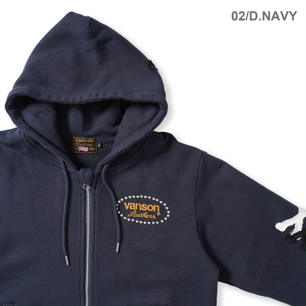 VANSON バンソン パーカー "裏毛フルジップパーカー" NVSZ-2607