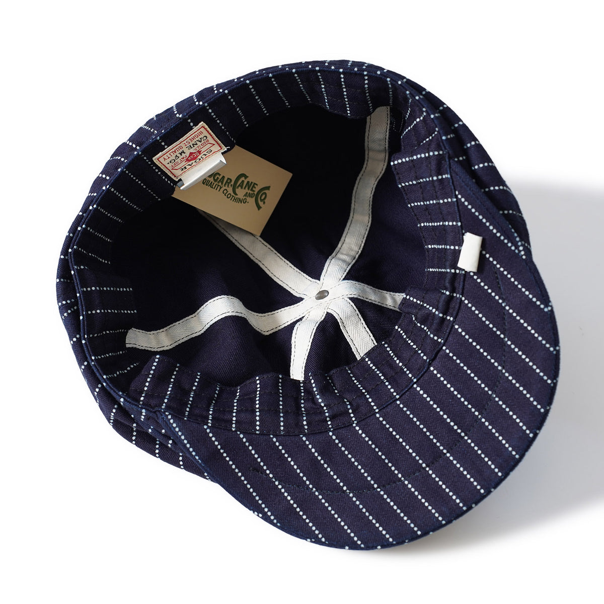 SUGAR CANE シュガーケーン 帽子 キャップ "9oz. WABASH STRIPE APPLEJACK CAP" SC02070