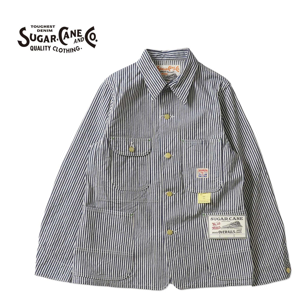 SUGAR CANE シュガーケーン カバーオール ジャケット "11oz. HICKORY STRIPE WORK COAT" SC15656
