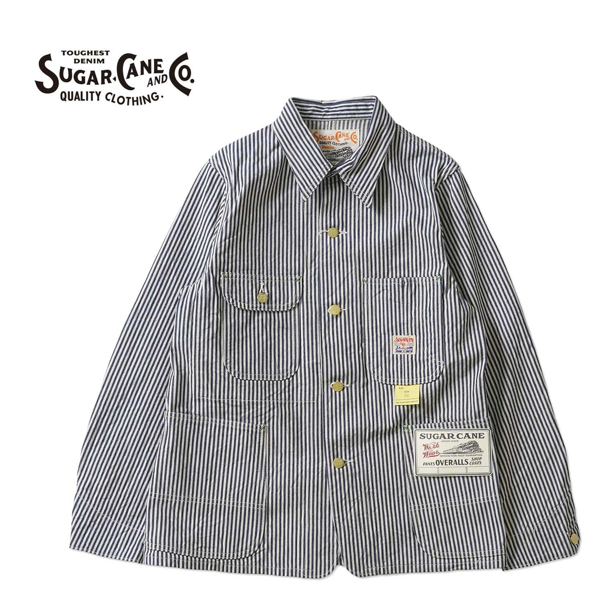 SUGAR CANE シュガーケーン カバーオール ジャケット "11oz. HICKORY STRIPE WORK COAT" SC15656