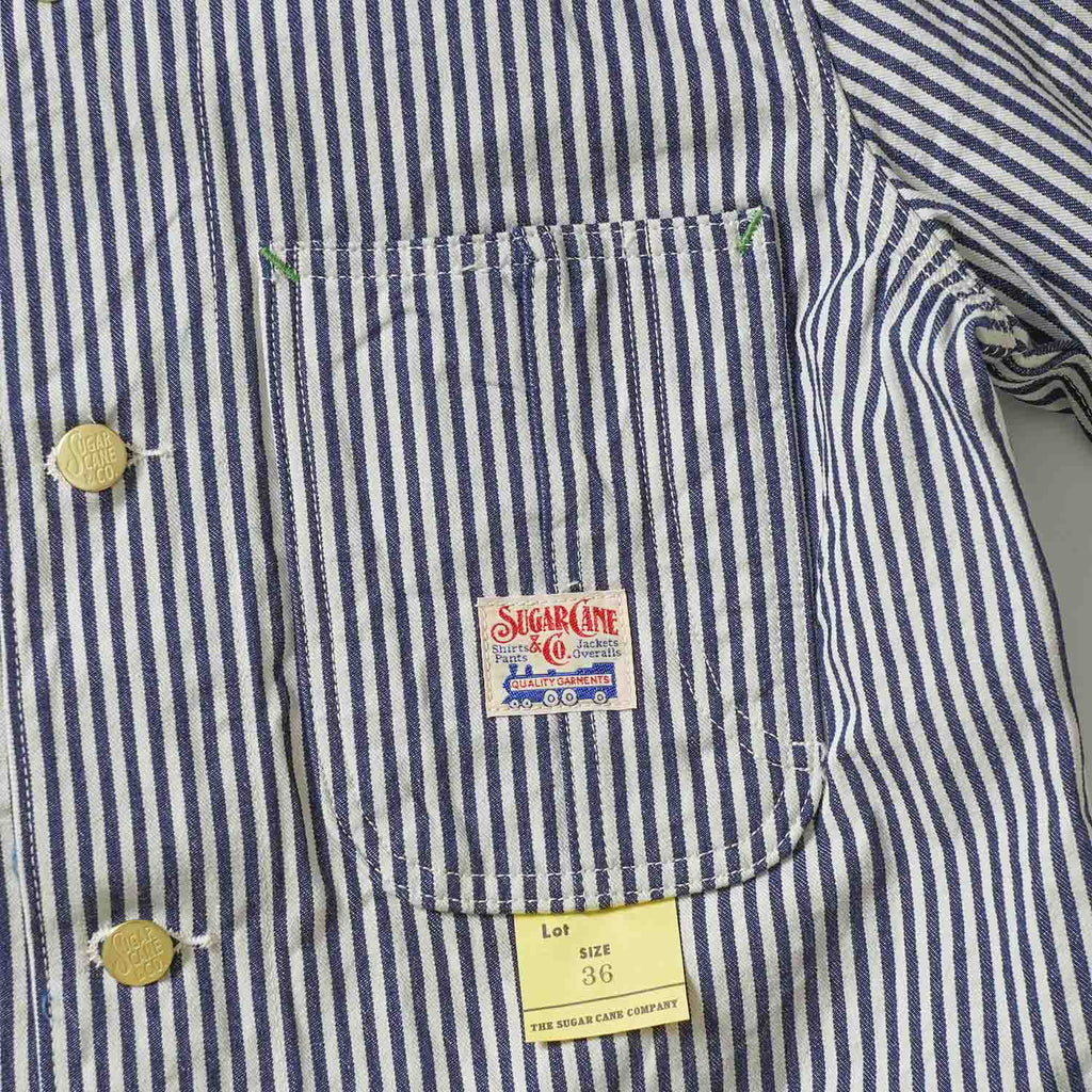 SUGAR CANE シュガーケーン カバーオール ジャケット "11oz. HICKORY STRIPE WORK COAT" SC15656