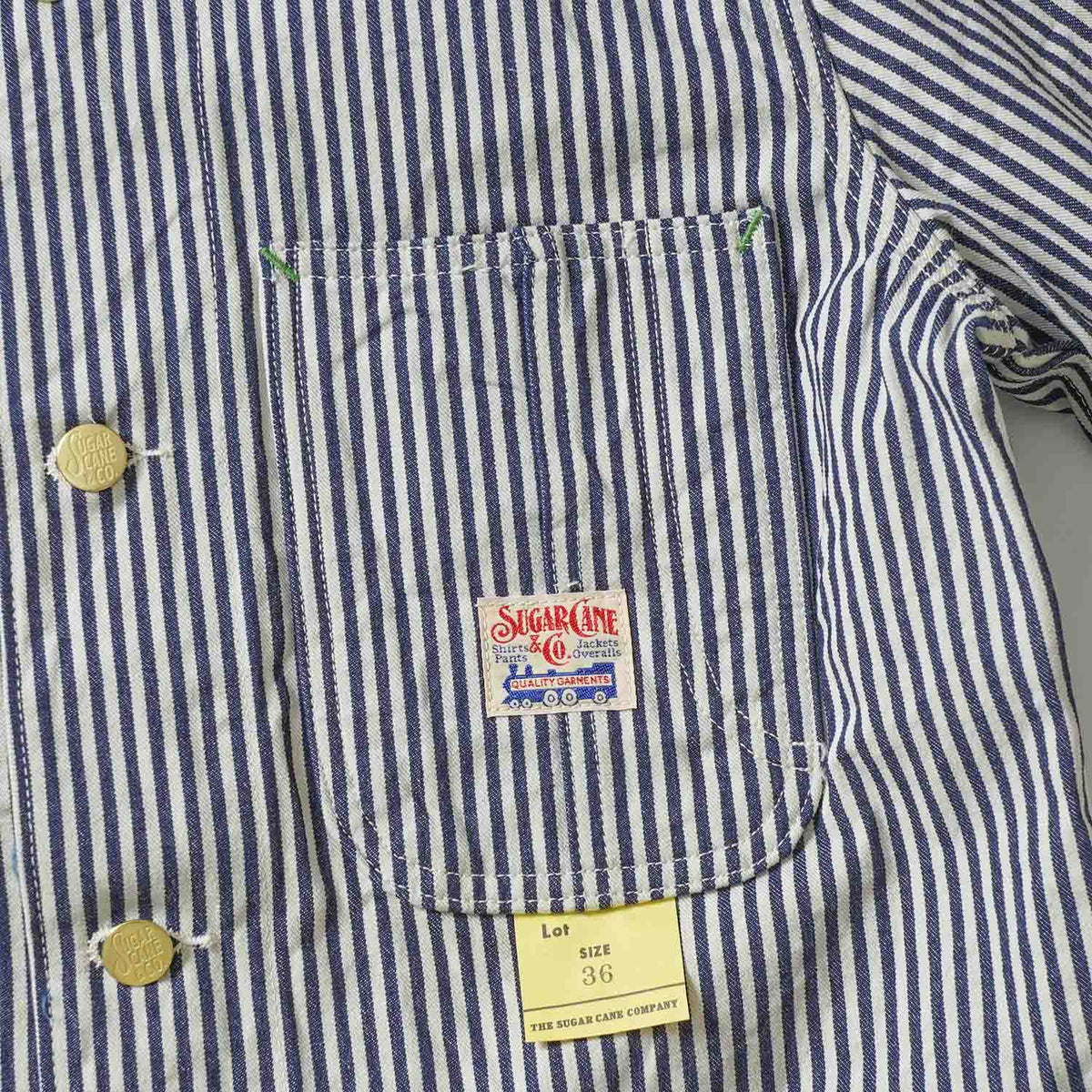 SUGAR CANE シュガーケーン カバーオール ジャケット "11oz. HICKORY STRIPE WORK COAT" SC15656