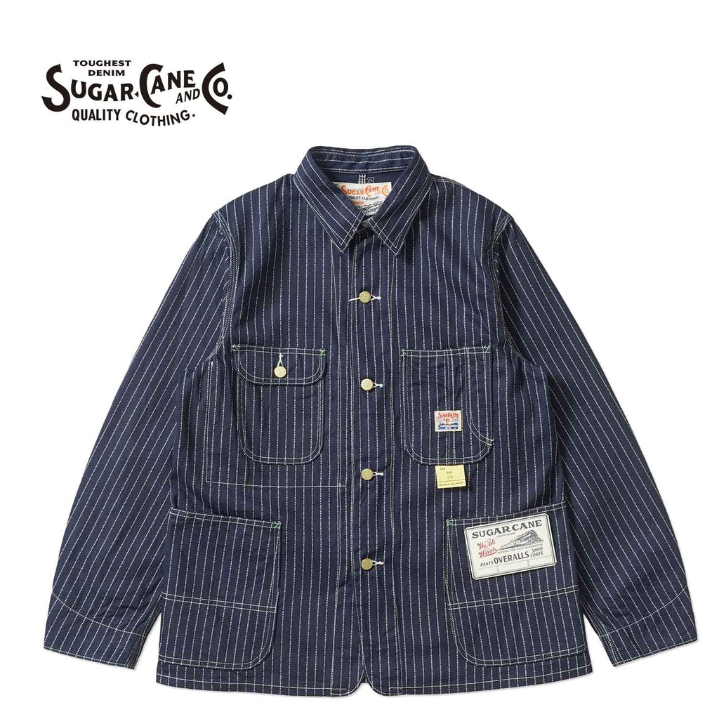 SUGAR CANE シュガーケーン　デニム カバーオール　"9oz. WABASH STRIPE WORK COAT"　SC15658