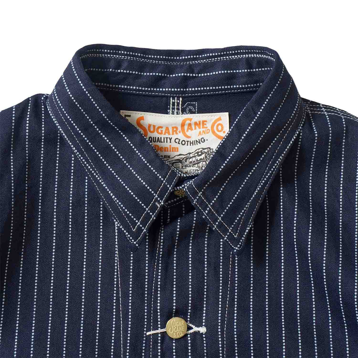 SUGAR CANE シュガーケーン　デニム カバーオール　"9oz. WABASH STRIPE WORK COAT"　SC15658