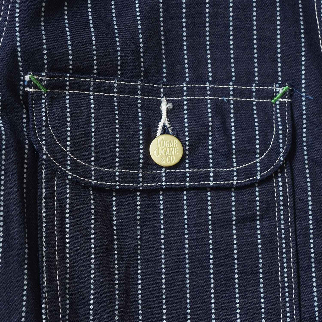SUGAR CANE シュガーケーン　デニム カバーオール　"9oz. WABASH STRIPE WORK COAT"　SC15658