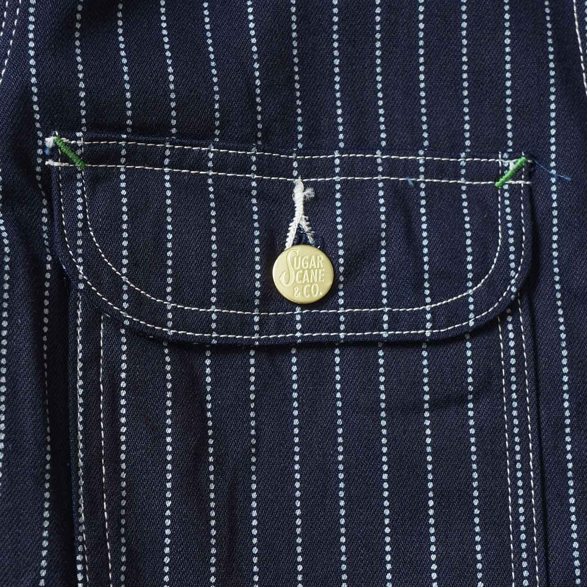SUGAR CANE シュガーケーン　デニム カバーオール　"9oz. WABASH STRIPE WORK COAT"　SC15658