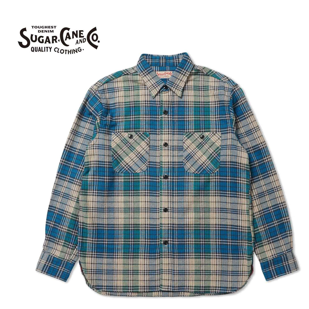 SUGAR CANE シュガーケーン 長袖 シャツ "TWILL CHECK WORK SHIRT" SC29779