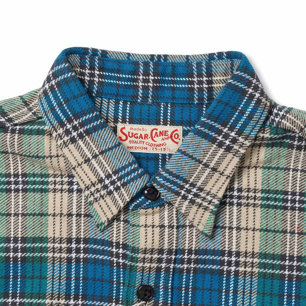 SUGAR CANE シュガーケーン 長袖 シャツ "TWILL CHECK WORK SHIRT" SC29779