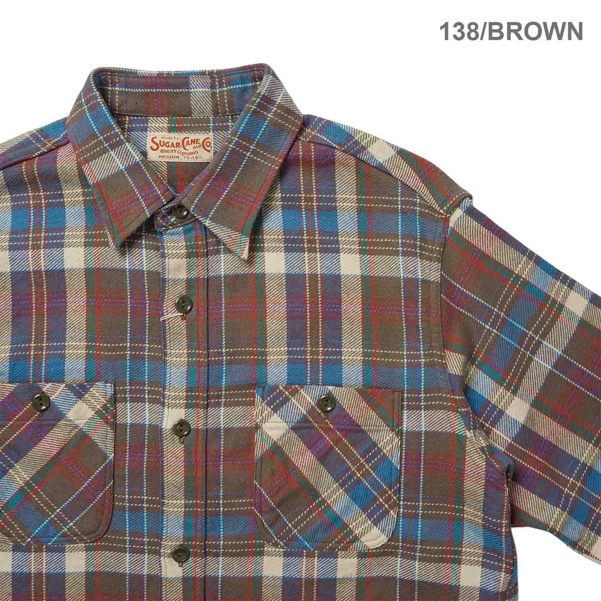 SUGAR CANE シュガーケーン 長袖 シャツ "TWILL CHECK WORK SHIRT" SC29780