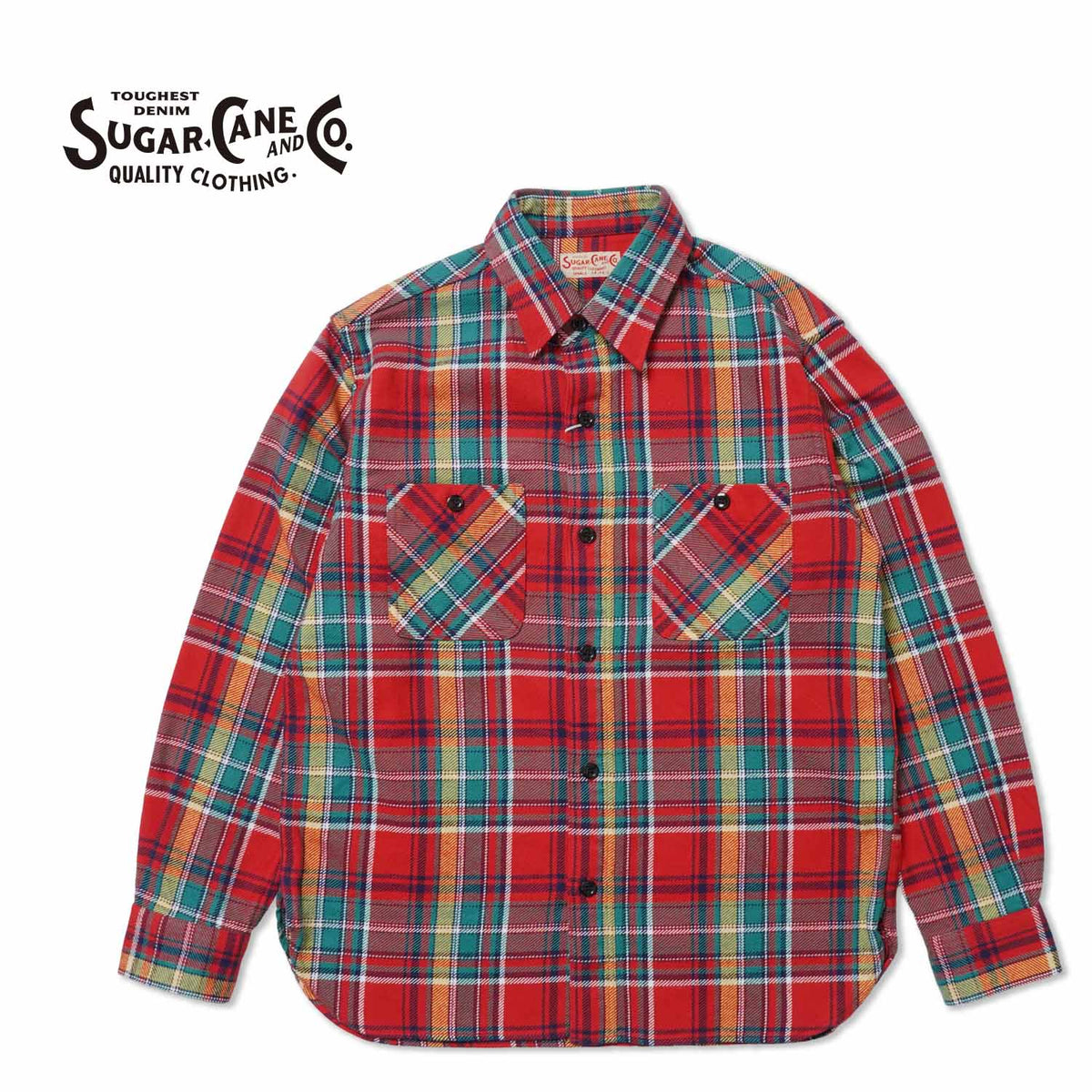 SUGAR CANE シュガーケーン 長袖 シャツ "TWILL CHECK WORK SHIRT" SC29781