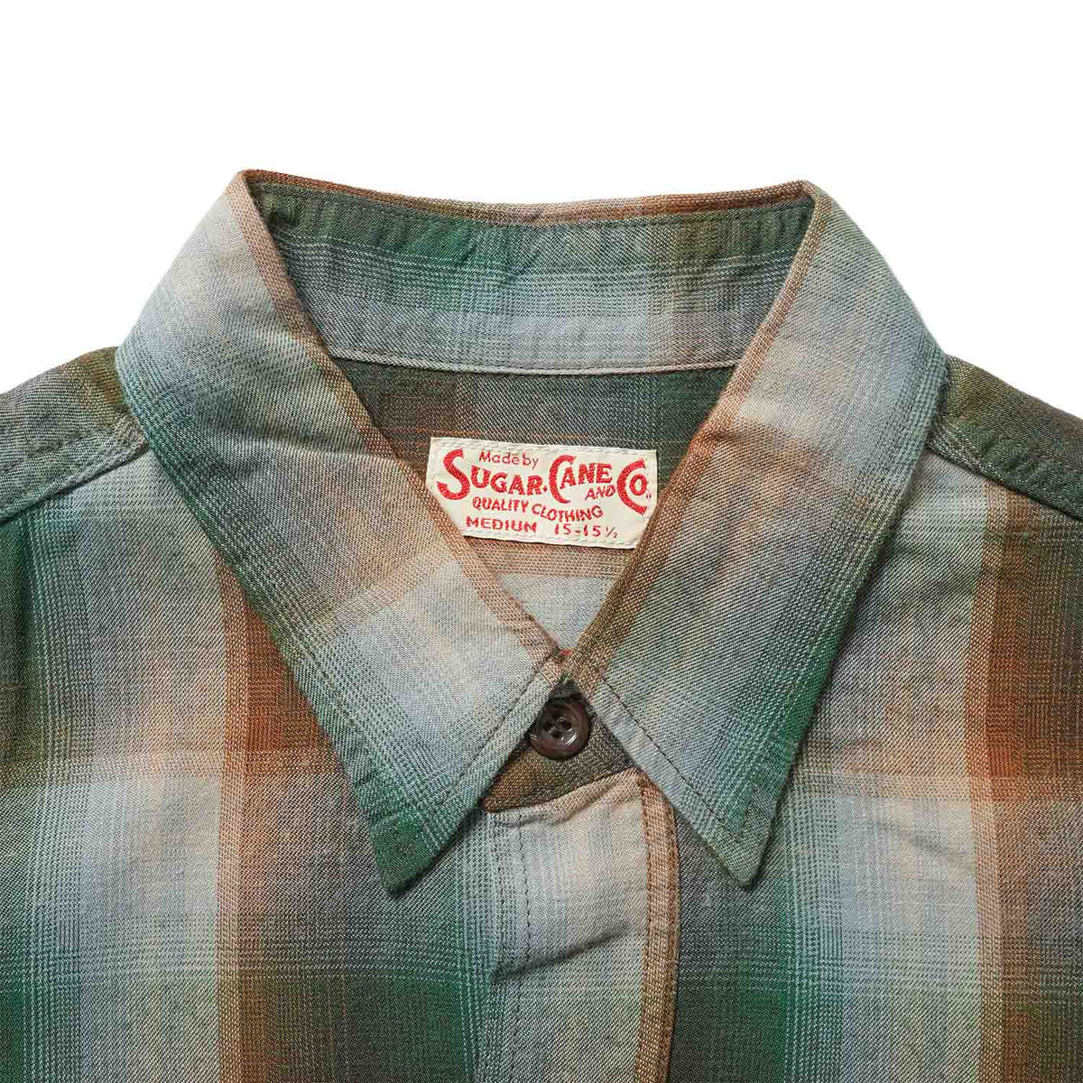 SUGAR CANE シュガーケーン 半袖シャツ “RAYON TWILL CHECK WORK SHIRT” SC39726