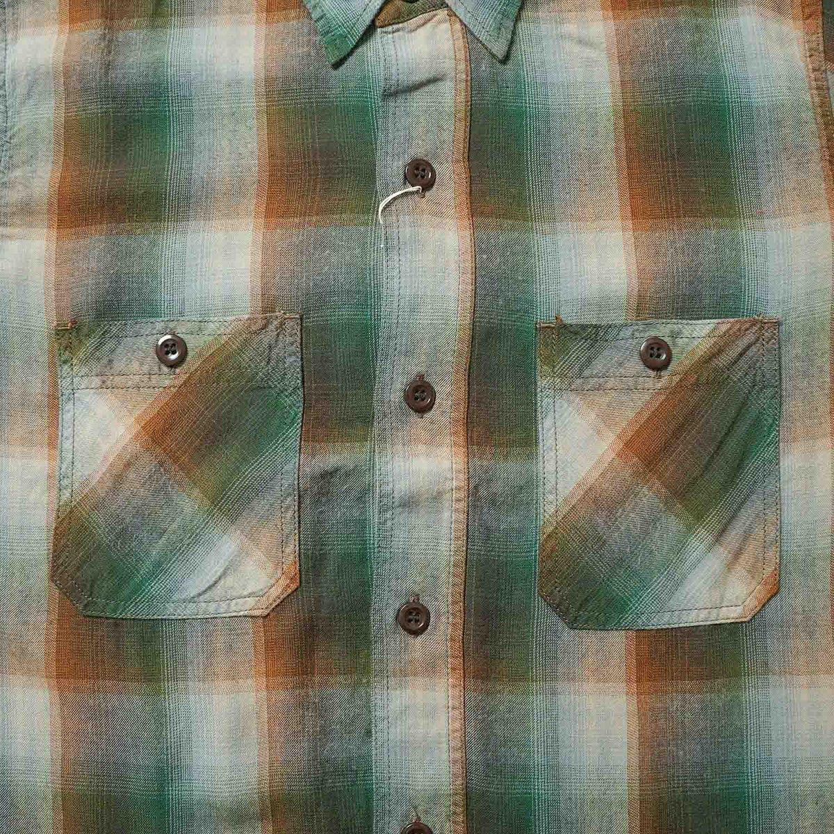 SUGAR CANE シュガーケーン 半袖シャツ “RAYON TWILL CHECK WORK SHIRT” SC39726