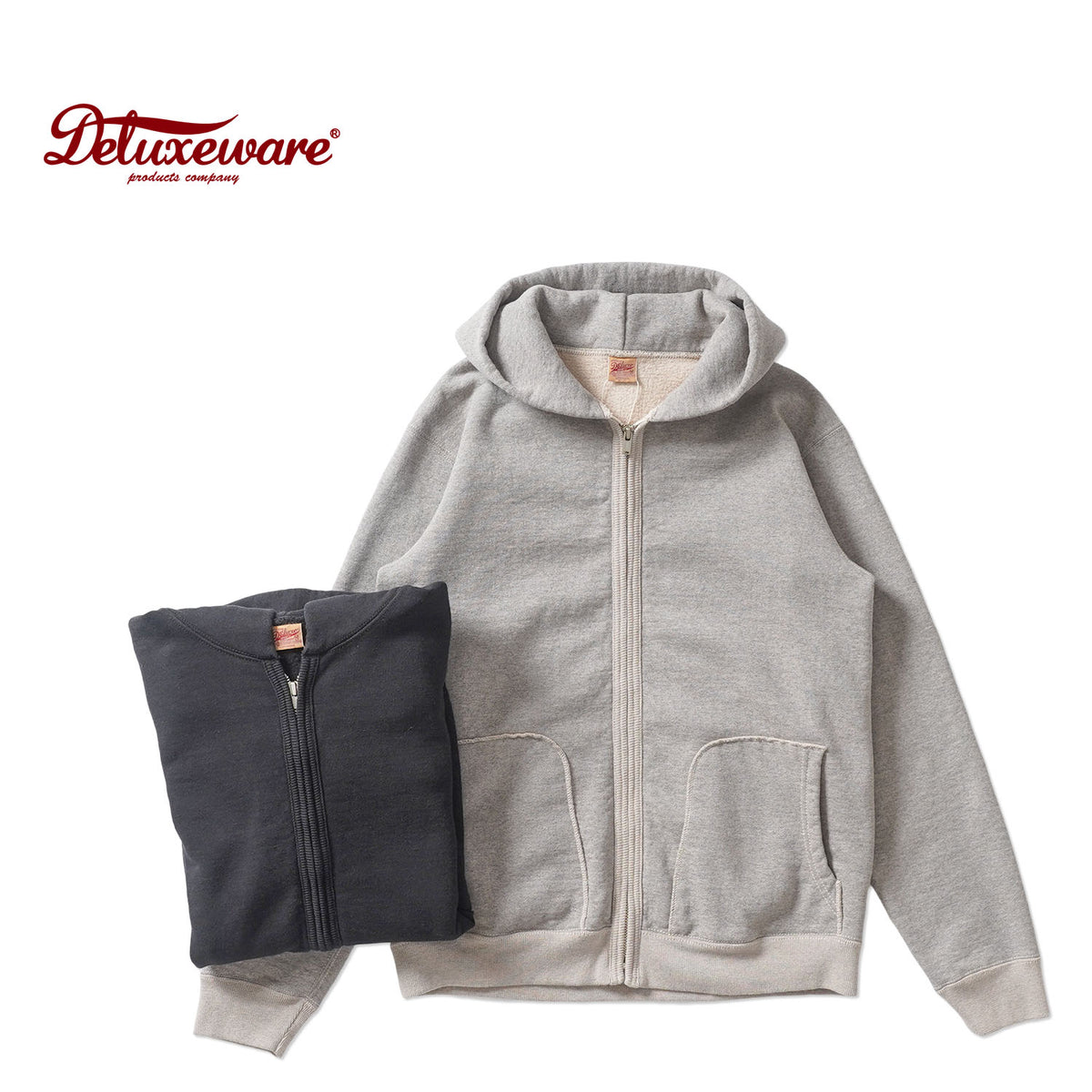 DELUXEWARE デラックスウエア　スウェット トレーナー　"FULLZIP PARKA PLAIN" SPZ-00