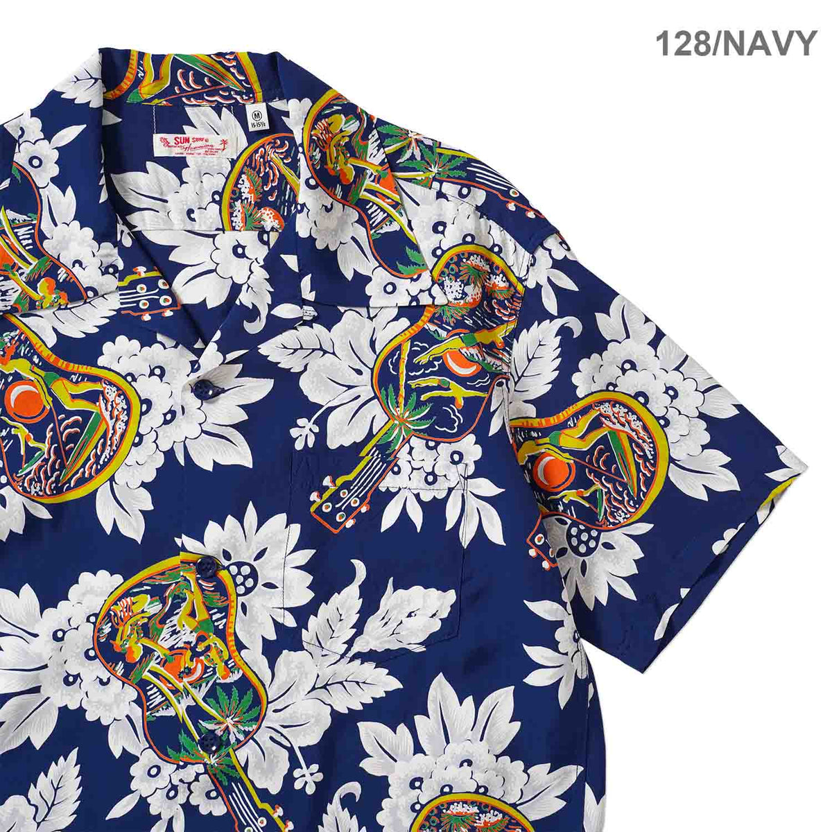 SUN SURF サンサーフ 半袖 アロハシャツ RAYON HAWAIIAN SHIRT “UKULELE MELODY” SS39613