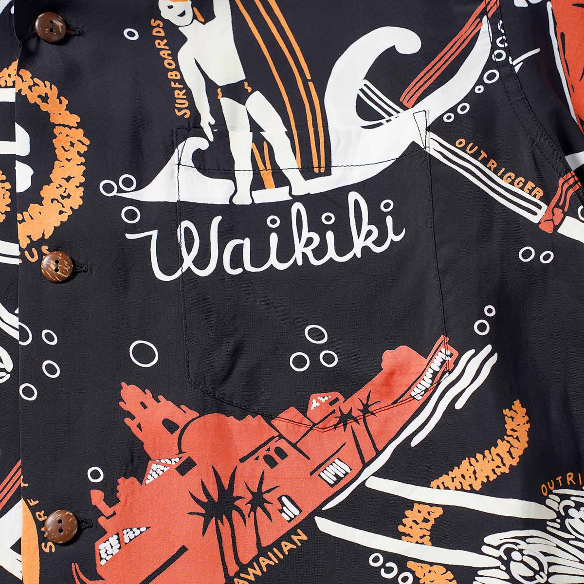 SUN SURF サンサーフ 半袖 アロハシャツ KEONI OF HAWAII “WAIKIKI SAND” by JOHN MEIGS SS39741