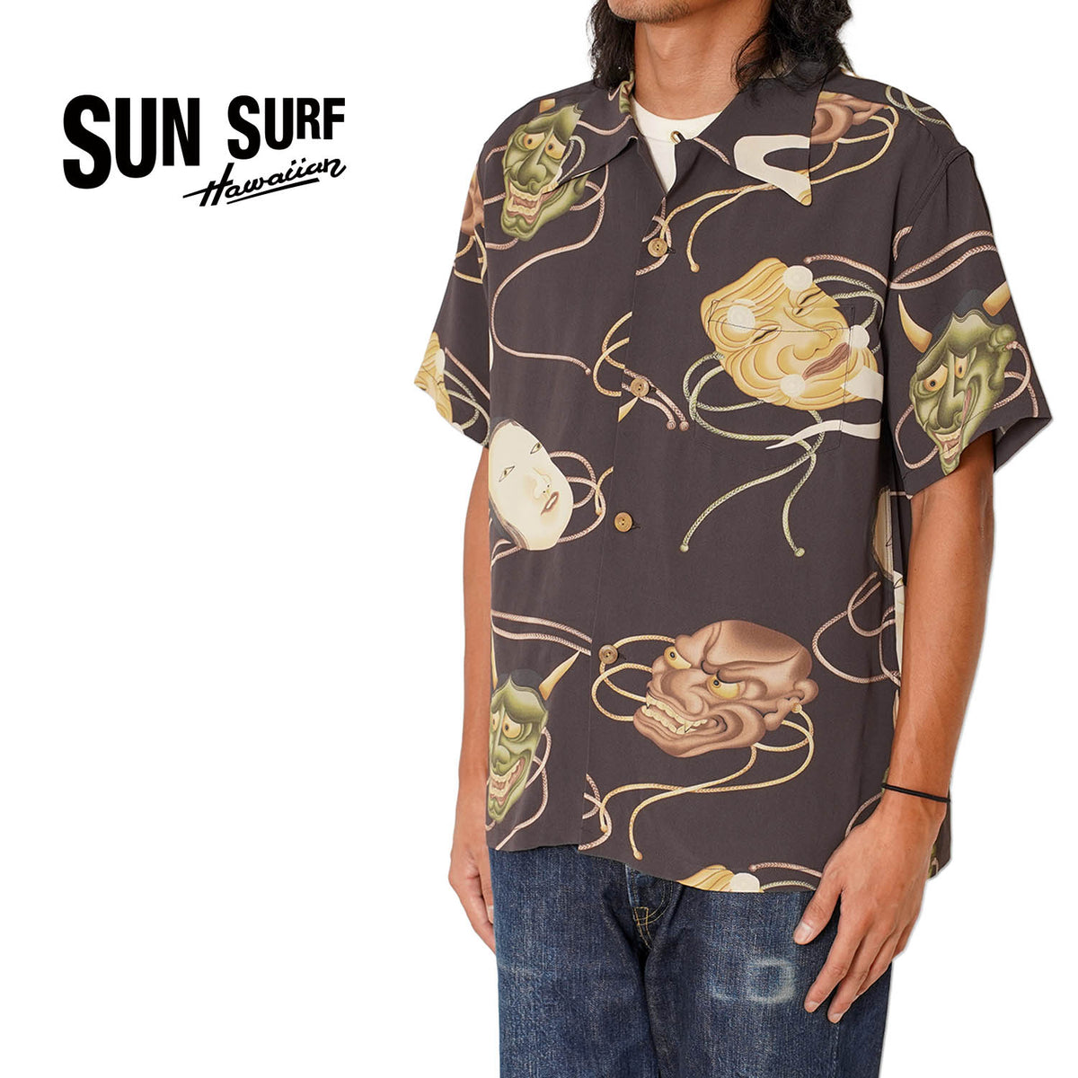 【別注】SUN SURF サンサーフ 半袖アロハシャツ 2026 ろーぐす別注 “NOH MASK” SS39772RG