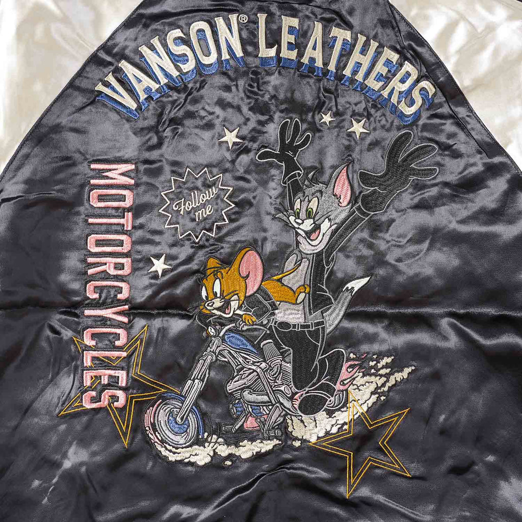 VANSON バンソン スカジャン TOM＆JERRY "サテン×ツイル リバーシブルスカジャン" TJV-2604