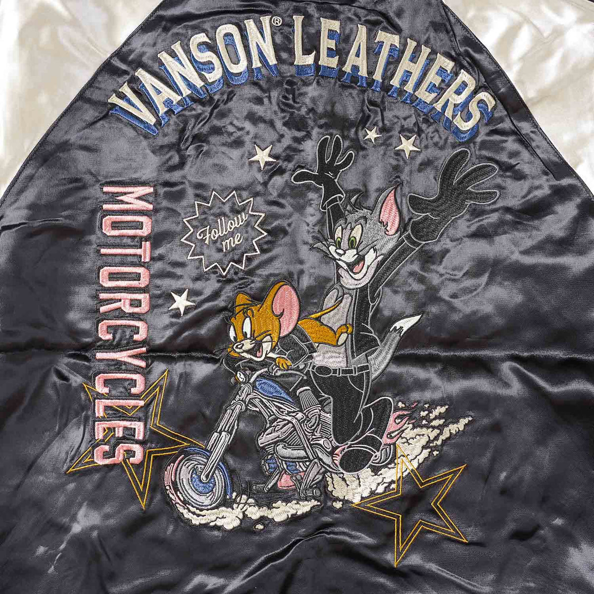VANSON バンソン スカジャン TOM＆JERRY "サテン×ツイル リバーシブルスカジャン" TJV-2604