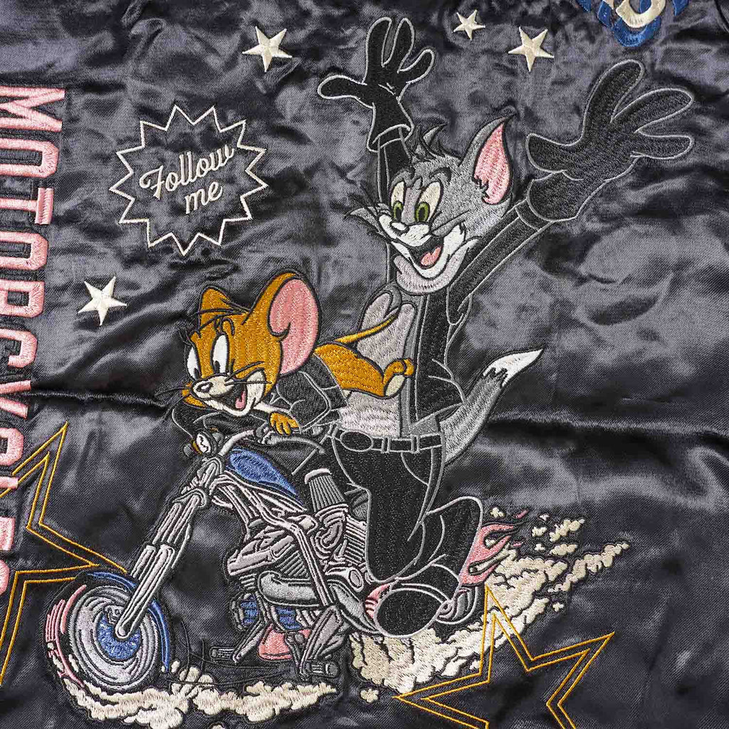 VANSON バンソン スカジャン TOM＆JERRY "サテン×ツイル リバーシブルスカジャン" TJV-2604