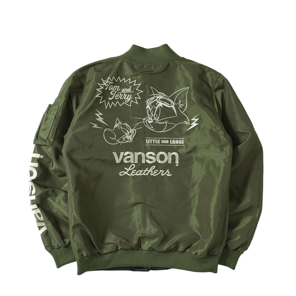 VANSON バンソン スカジャン TOM＆JERRY "サテン×ツイル リバーシブルスカジャン" TJV-2604