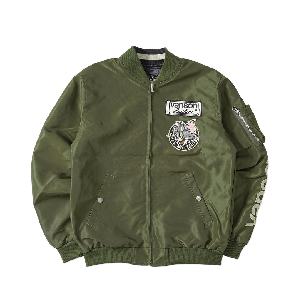 VANSON バンソン スカジャン TOM＆JERRY "サテン×ツイル リバーシブルスカジャン" TJV-2604