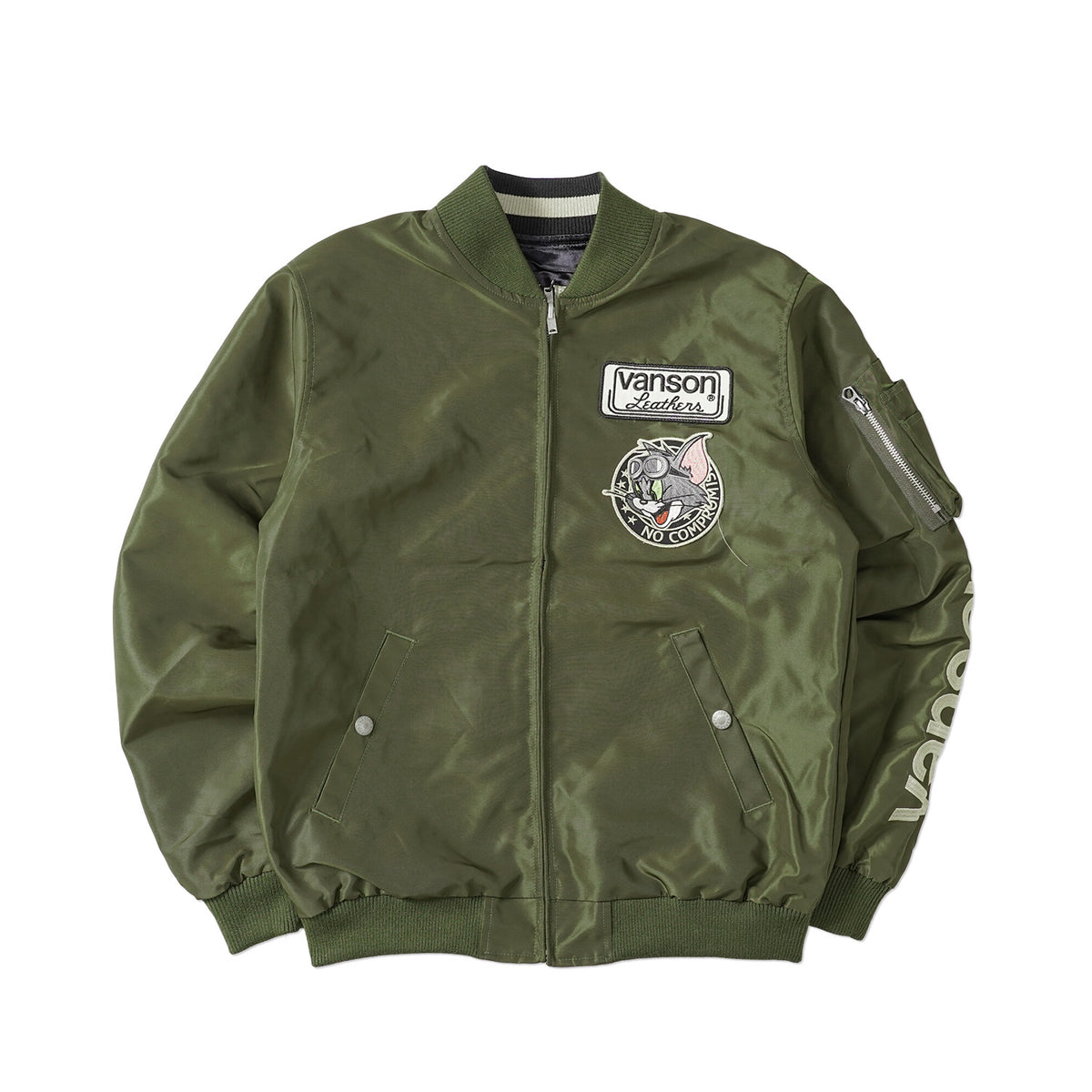 VANSON バンソン スカジャン TOM＆JERRY "サテン×ツイル リバーシブルスカジャン" TJV-2604