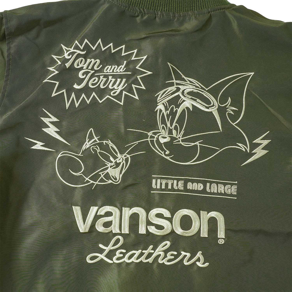 VANSON バンソン スカジャン TOM＆JERRY "サテン×ツイル リバーシブルスカジャン" TJV-2604
