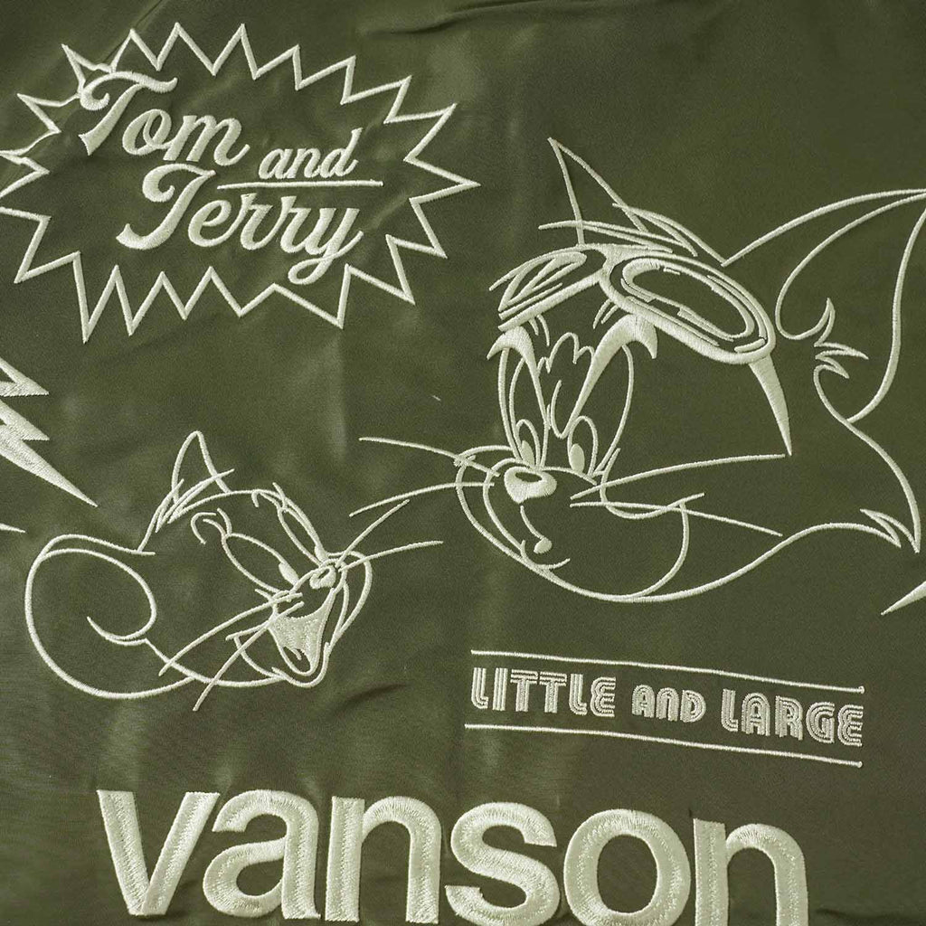 VANSON バンソン スカジャン TOM＆JERRY "サテン×ツイル リバーシブルスカジャン" TJV-2604