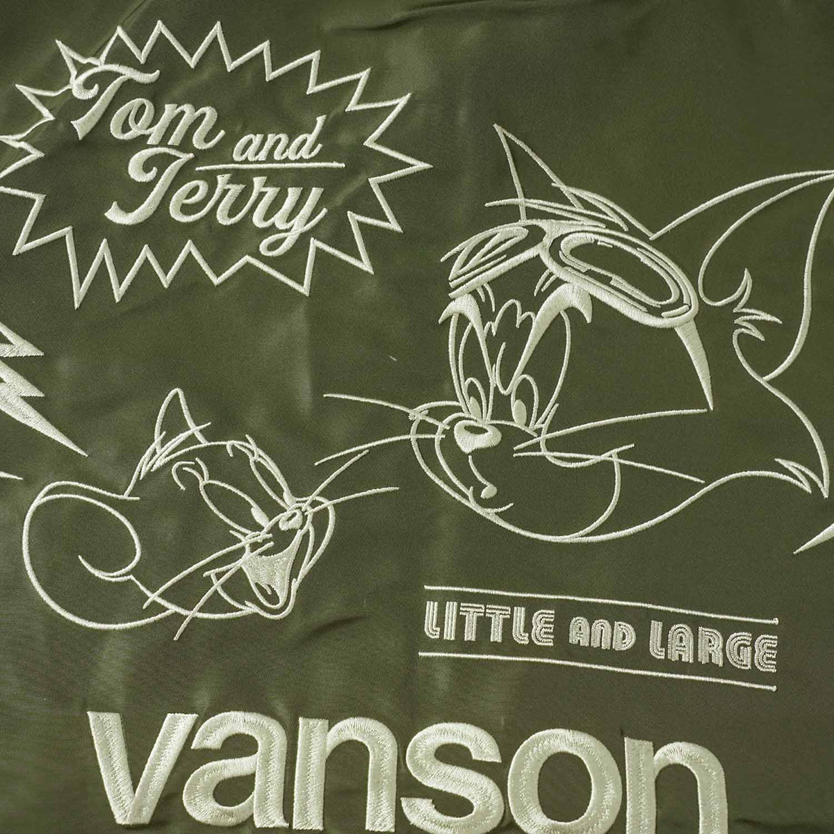 VANSON バンソン スカジャン TOM＆JERRY "サテン×ツイル リバーシブルスカジャン" TJV-2604
