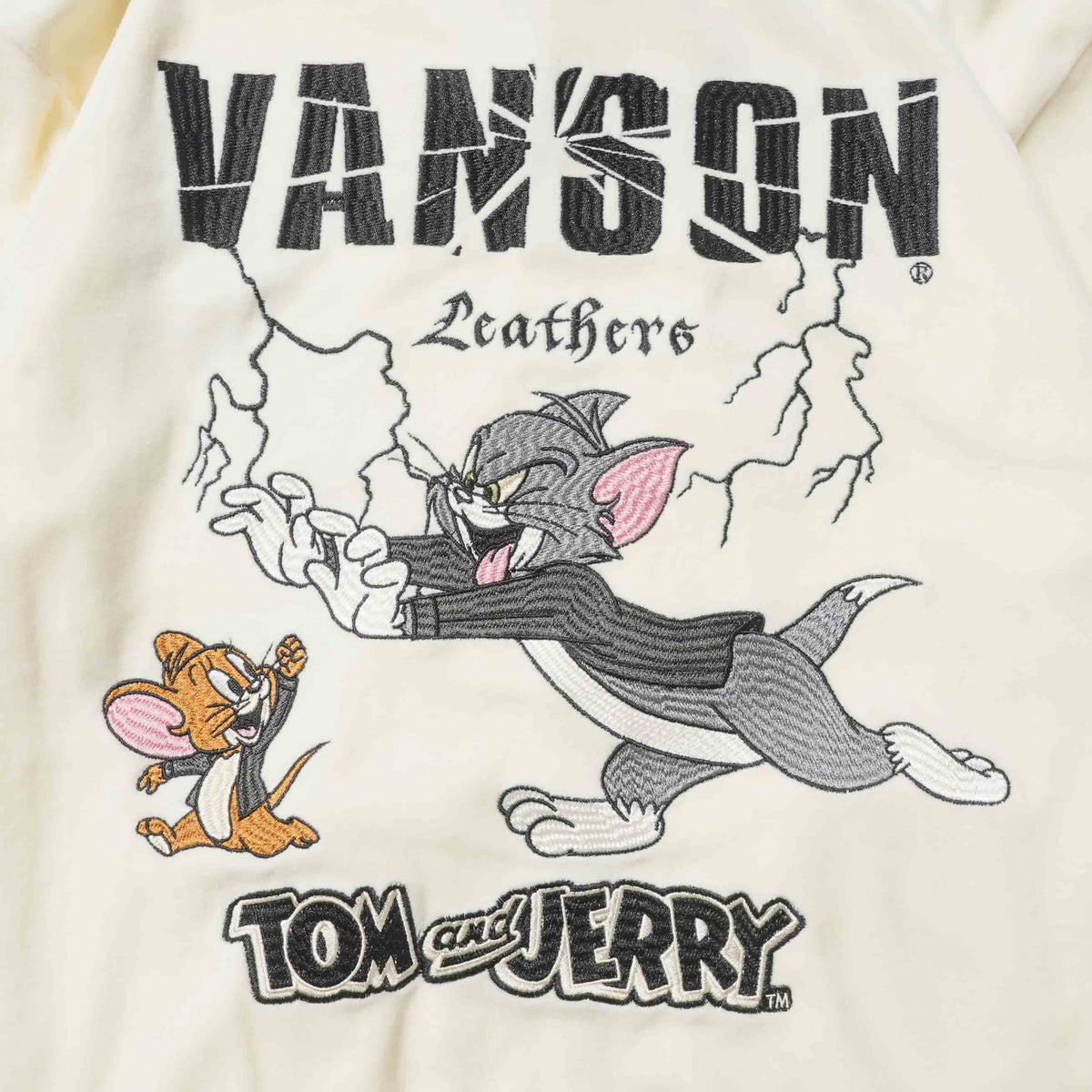 VANSON バンソン スウェット TOM＆JERRY "ベロア フルジップパーカー" TJV-2608