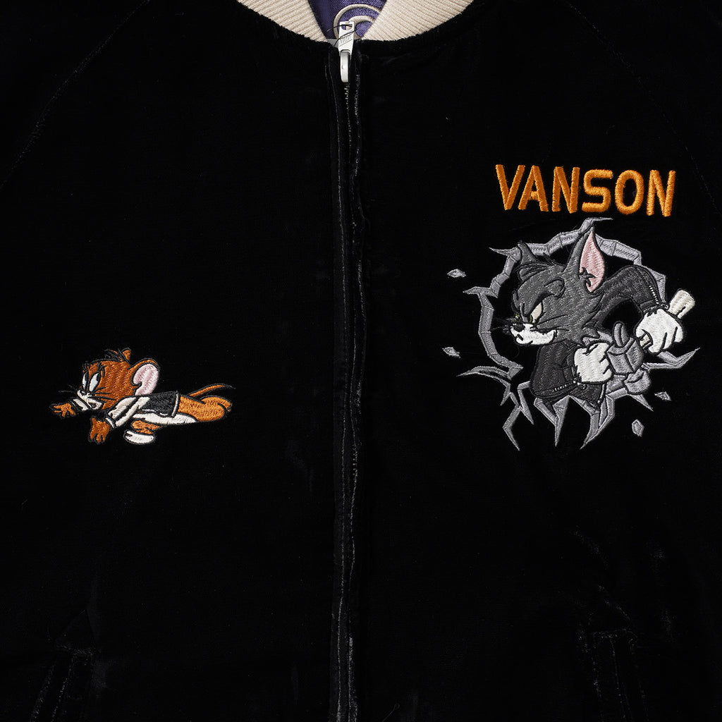 VANSON バンソン スカジャン TOM＆JERRY "別珍×レーヨン リバーシブルスカジャン" TJV-2612