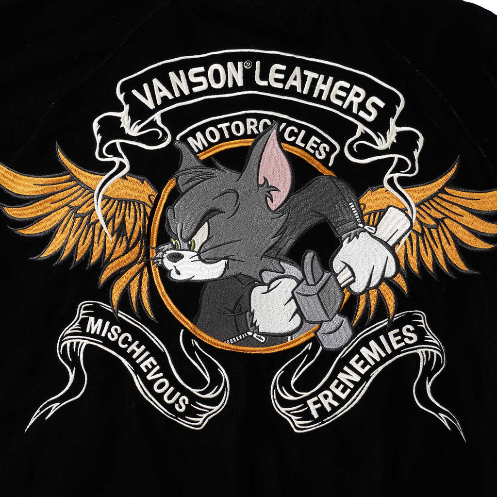 VANSON バンソン スカジャン TOM＆JERRY "別珍×レーヨン リバーシブルスカジャン" TJV-2612