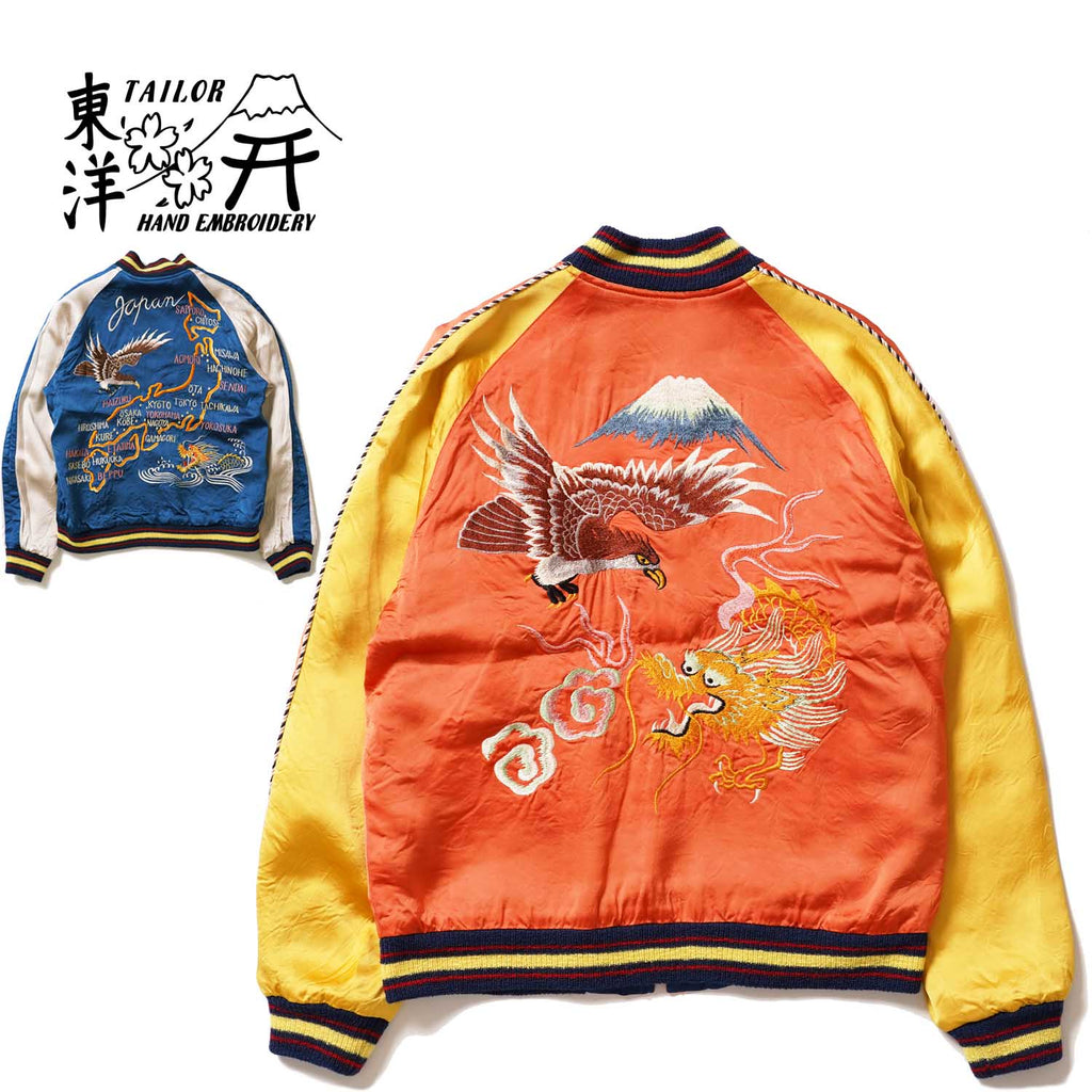 TAILOR TOYO テーラー東洋 スカジャン 港商 Late 1940s Style Acetate Souvenir Jacket KOSHO & CO. Special Edition “EAGLE & DRAGON” × “JAPAN MAP” TT15911