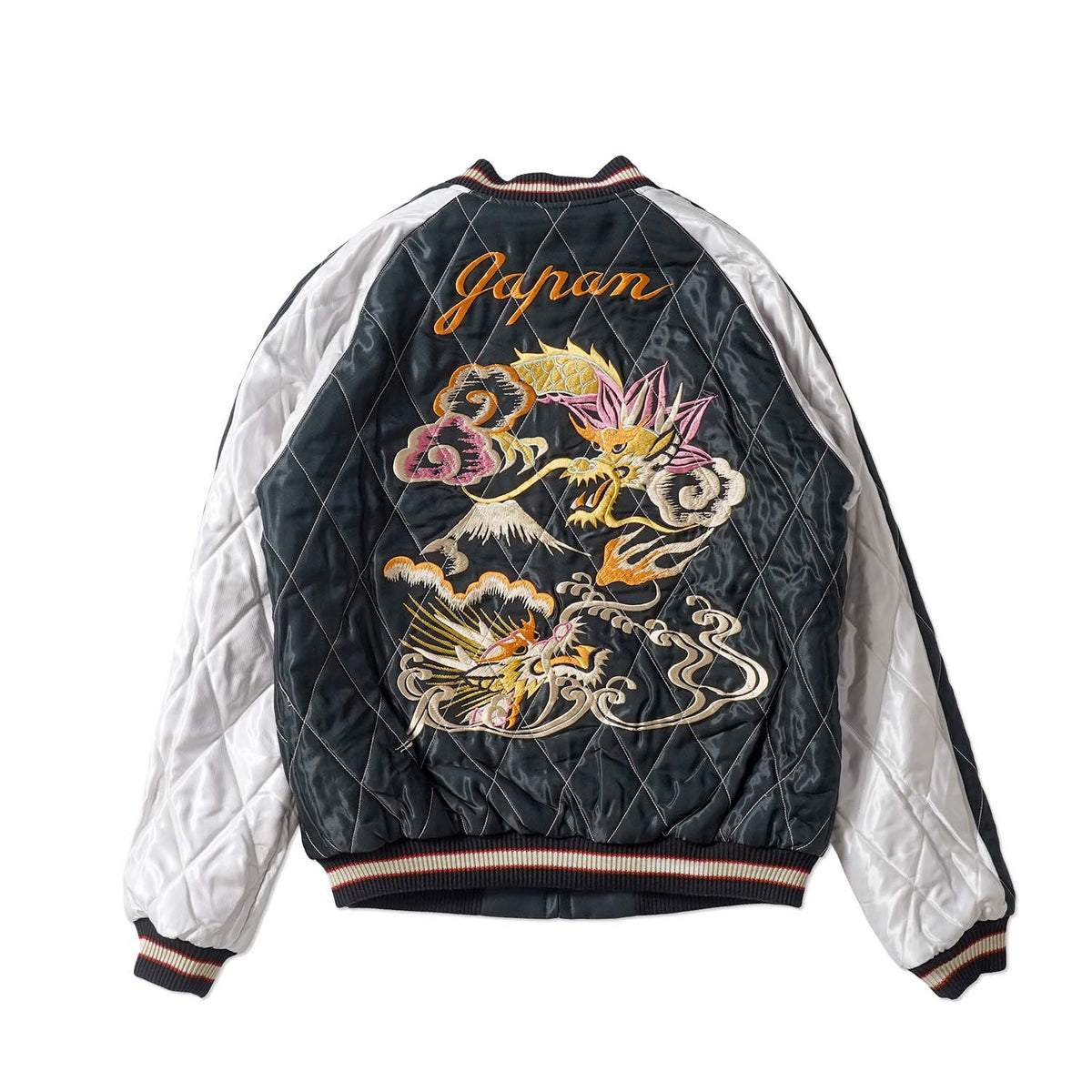 TAILOR TOYO テーラー東洋 スカジャン Mid 1950s Style Acetate Quilted Souvenir Jacket “WHITE TIGER” × “DUELLING DRAGONS” TT15973-219