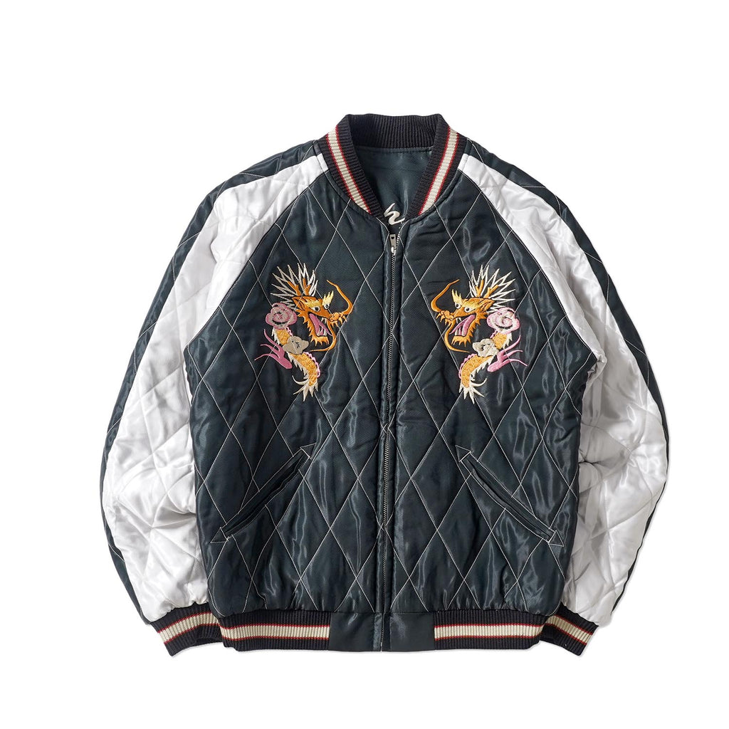TAILOR TOYO テーラー東洋 スカジャン Mid 1950s Style Acetate Quilted Souvenir Jacket “WHITE TIGER” × “DUELLING DRAGONS” TT15973-219
