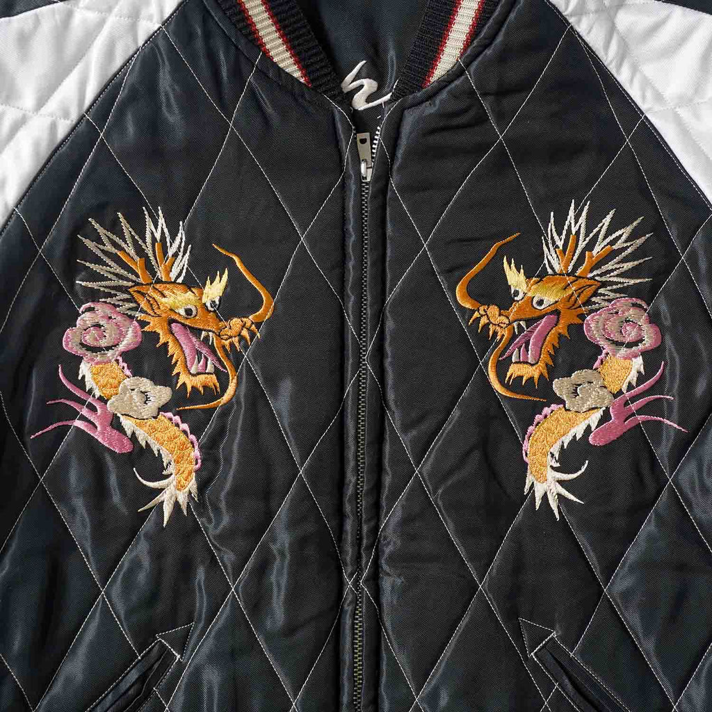 TAILOR TOYO テーラー東洋 スカジャン Mid 1950s Style Acetate Quilted Souvenir Jacket “WHITE TIGER” × “DUELLING DRAGONS” TT15973-219