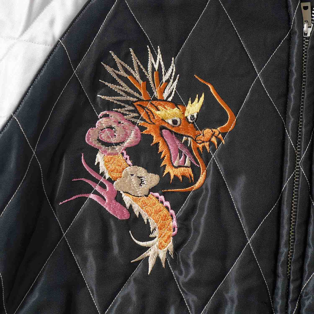 TAILOR TOYO テーラー東洋 スカジャン Mid 1950s Style Acetate Quilted Souvenir Jacket “WHITE TIGER” × “DUELLING DRAGONS” TT15973-219