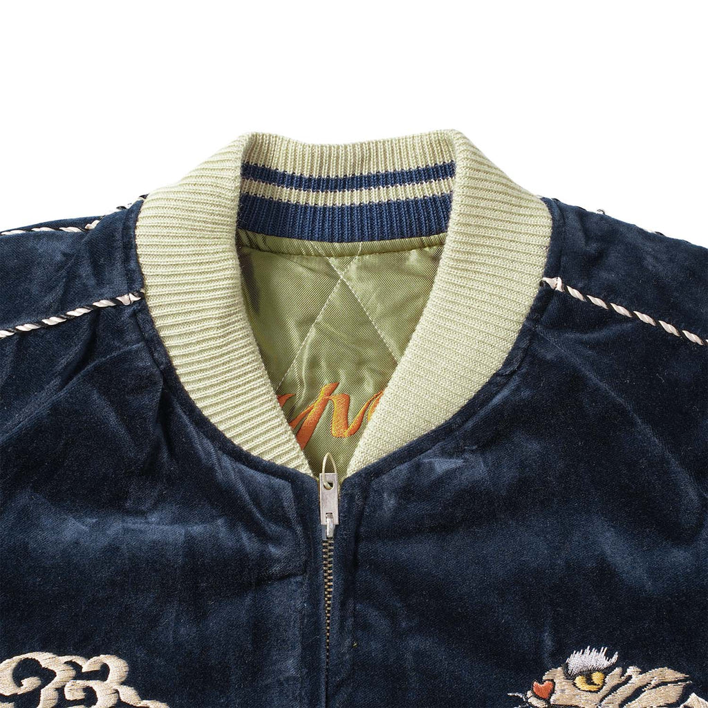 TAILOR TOYO テーラー東洋 スカジャン Mid 1950s Style Velveteen Souvenir Jacket “WHITE DRAGON” × “JAPAN MAP” TT15974-128