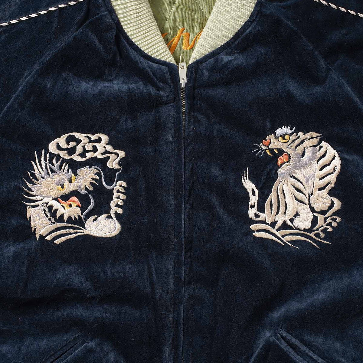 TAILOR TOYO テーラー東洋 スカジャン Mid 1950s Style Velveteen Souvenir Jacket “WHITE DRAGON” × “JAPAN MAP” TT15974-128