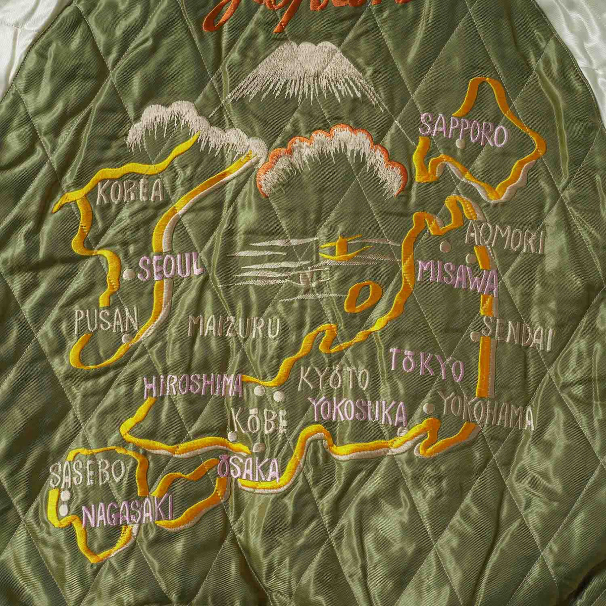 TAILOR TOYO テーラー東洋 スカジャン Mid 1950s Style Velveteen Souvenir Jacket “WHITE DRAGON” × “JAPAN MAP” TT15974-128