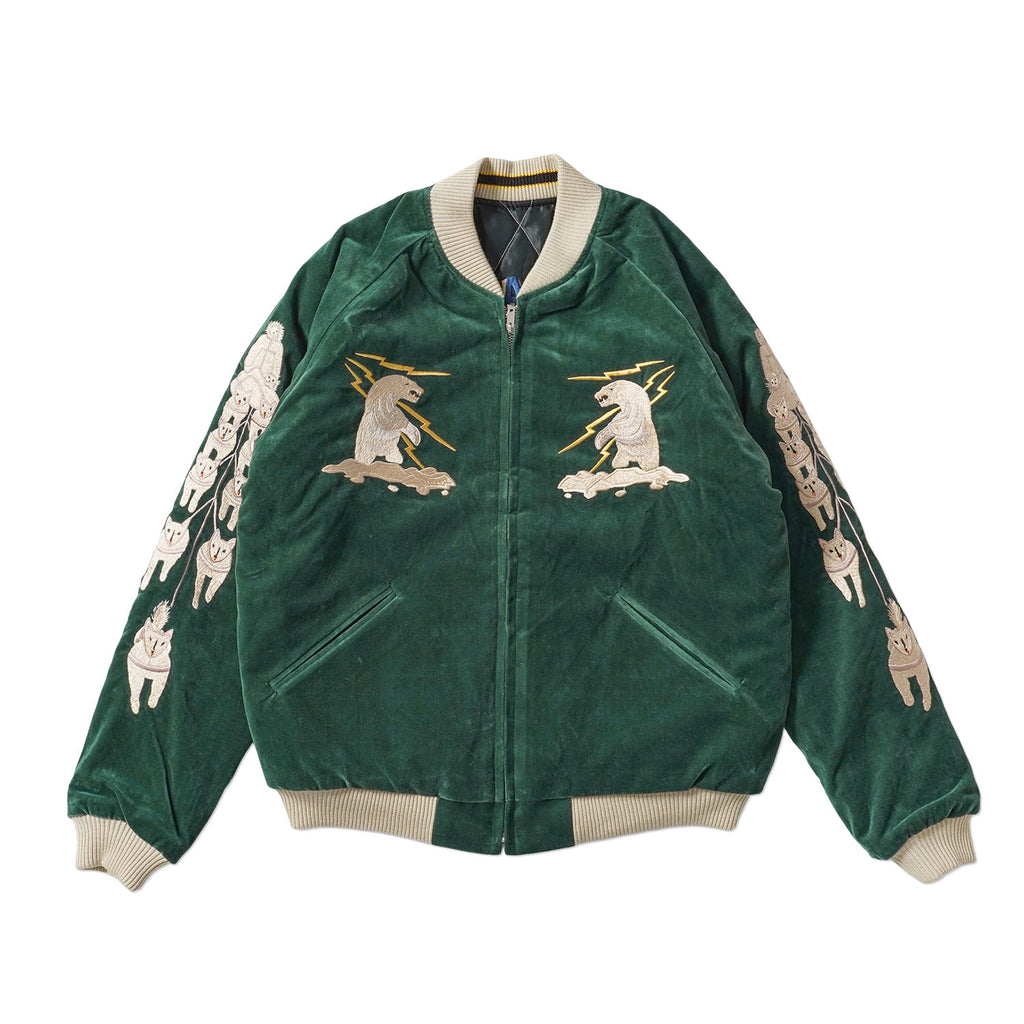 TAILOR TOYO テーラー東洋 スカジャン Late 1950s Style Velveteen Souvenir Jacket “POLAR BEAR” × “ALASKA MAP” TT15974-145