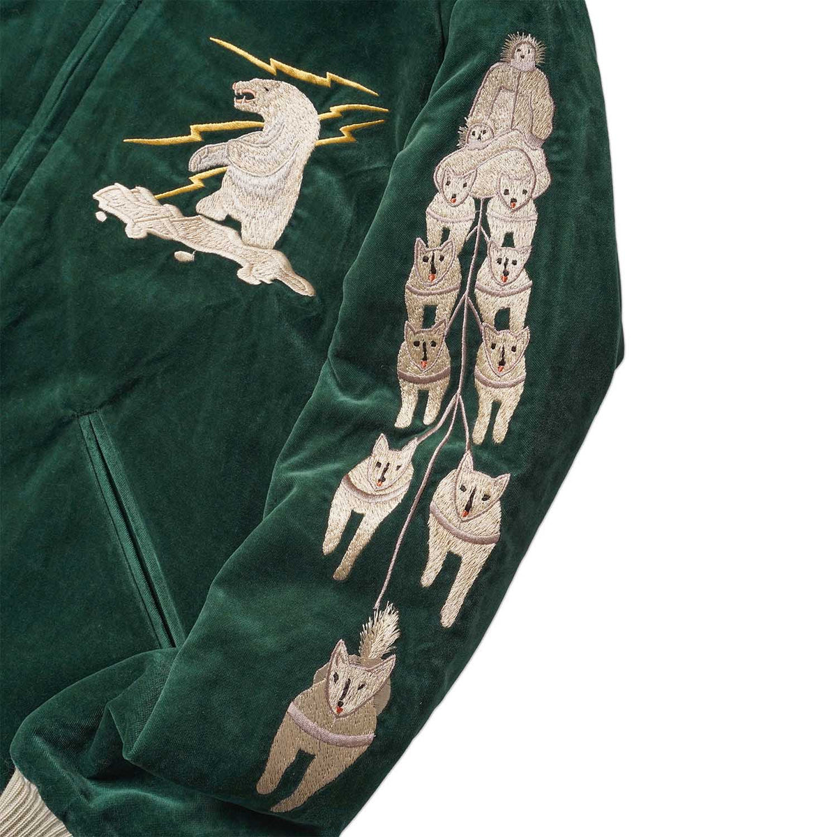 TAILOR TOYO テーラー東洋 スカジャン Late 1950s Style Velveteen Souvenir Jacket “POLAR BEAR” × “ALASKA MAP” TT15974-145