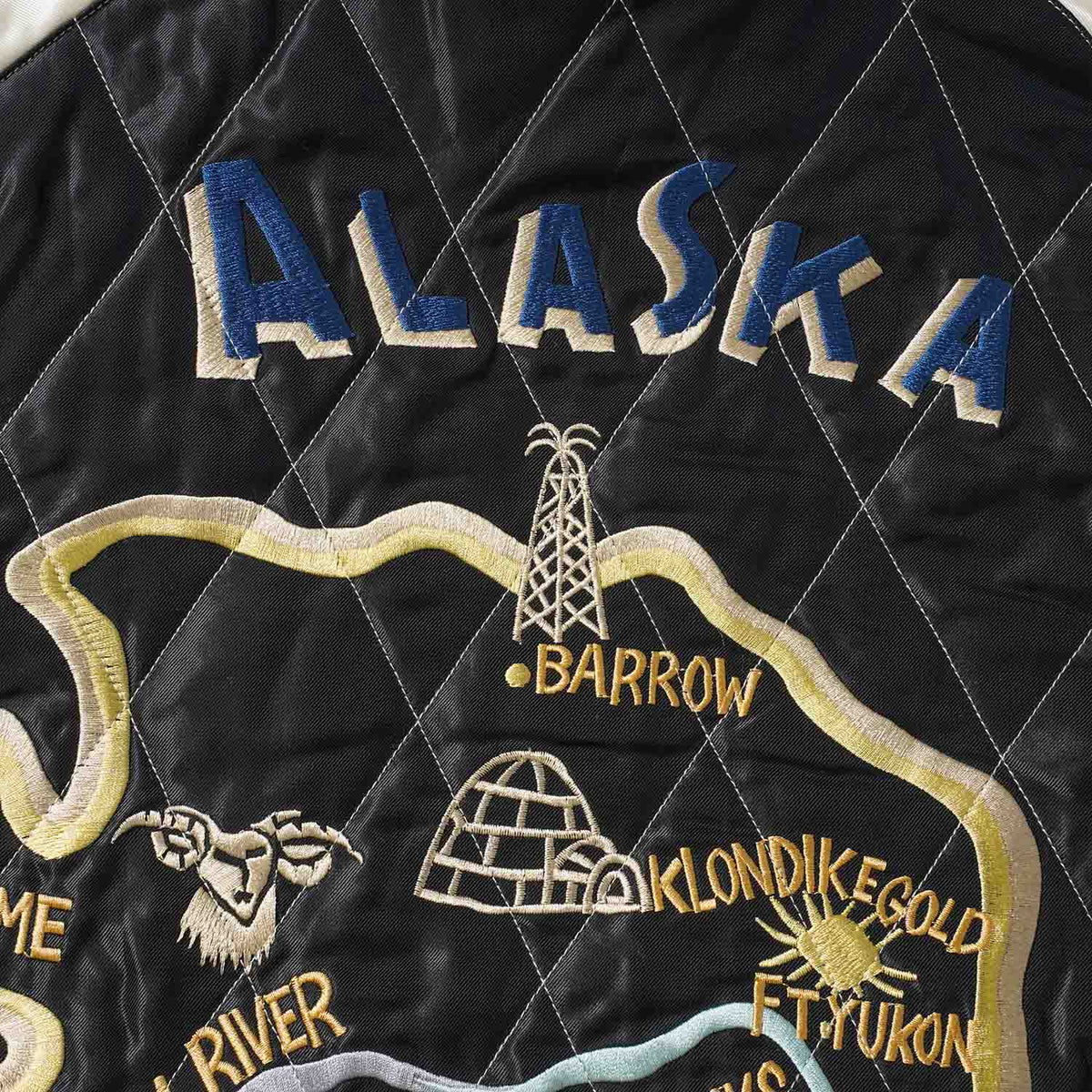 TAILOR TOYO テーラー東洋 スカジャン Late 1950s Style Velveteen Souvenir Jacket “POLAR BEAR” × “ALASKA MAP” TT15974-145
